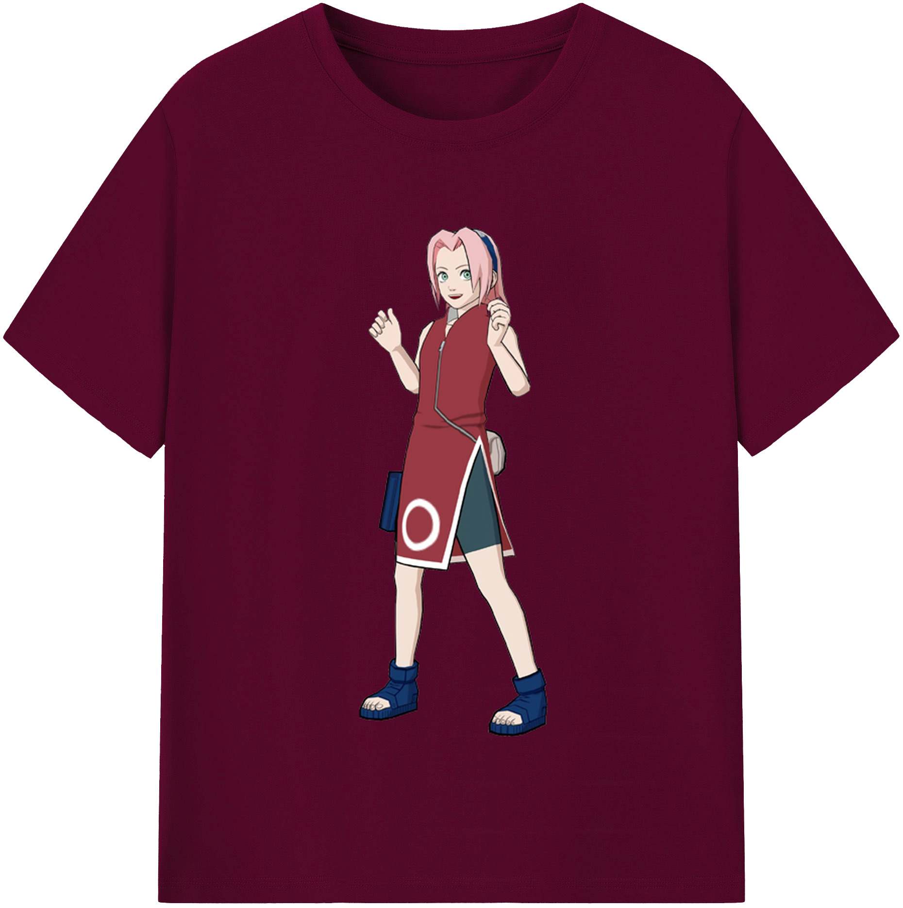 （画像用） NARUTO -ナルト- 春野サクラ Haruno Sakura レディースカジュアルプリントTシャツ（綿100％）